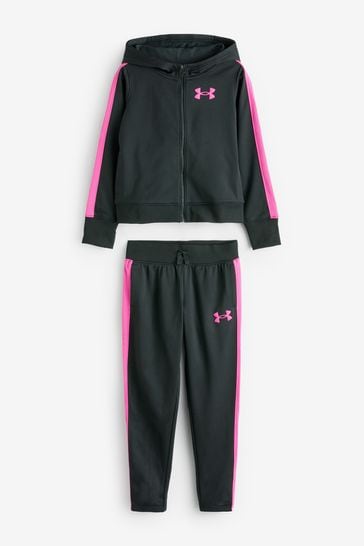 Buy Under Armour Black/Pink Rival Knit Tracksuit from Next France