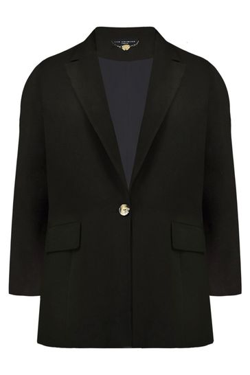 Crepe black cheap blazer