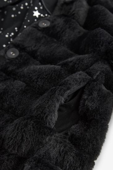 Buy Mint Velvet Black Faux Fur Jacket from Next Singapore