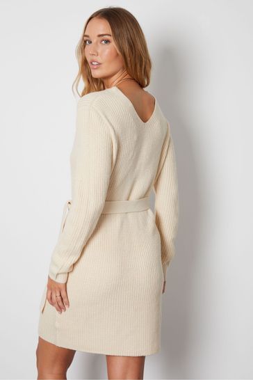 White discount cardigan dress