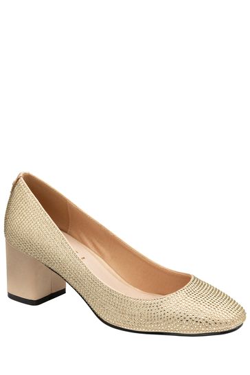 Metallic block heel pump deals