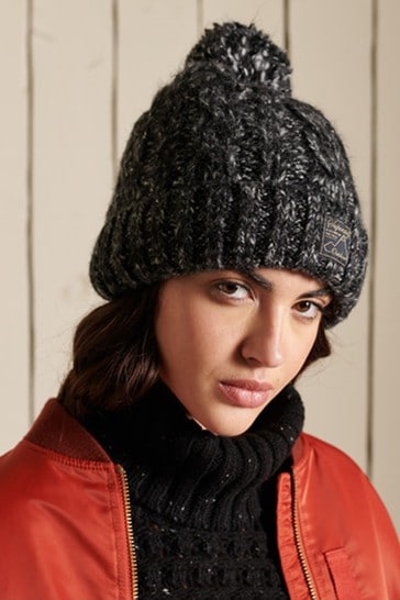 vloeiend Wolkenkrabber zo veel Buy Superdry Tweed Cable Beanie Hat from Next USA
