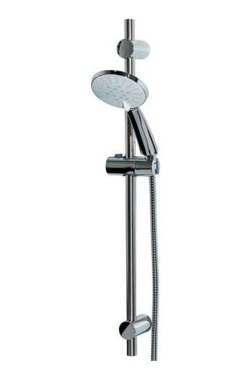 Kit cromado de riel elevador de ducha con 5 modos de salida de agua Spectra de Showerdrape