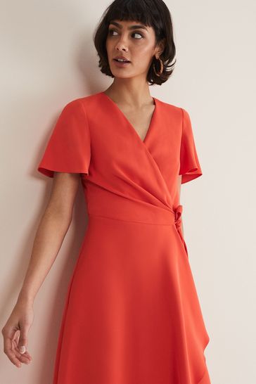 Phase eight red wrap dress clearance