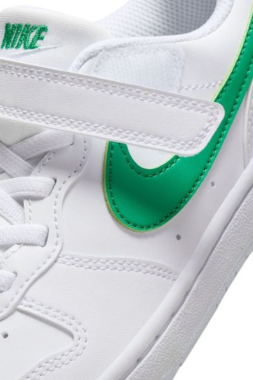 Nike white outlet and green trainers