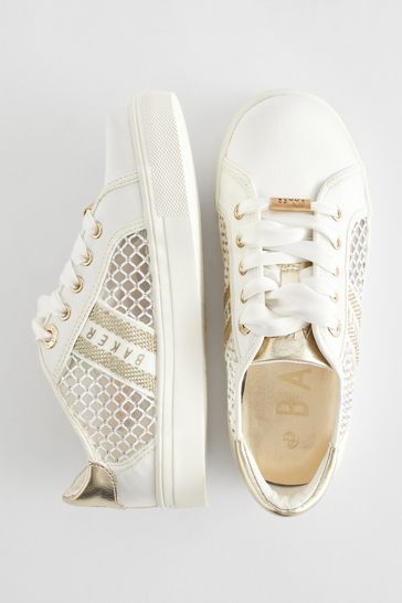 Baker by Ted Baker Girls Diamante Lace Up Trainers