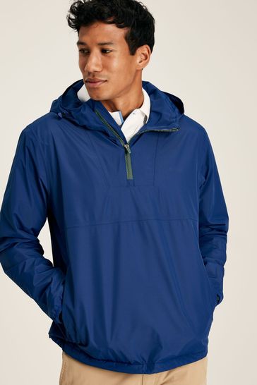 Joules Arlow Blue Popover Waterproof Jacket