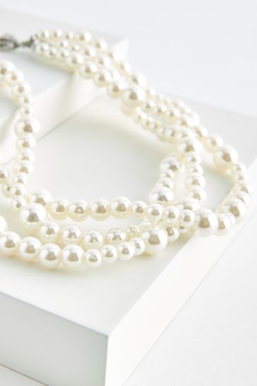 Choker with deals white pearl