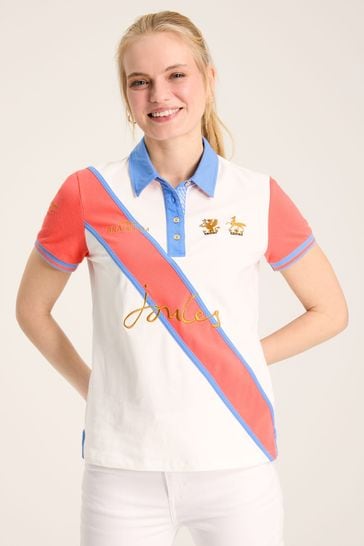 Joules Bramham Cream/Orange Polo Shirt