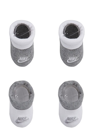 Nike Grey 2 Pack Baby Futura Booties