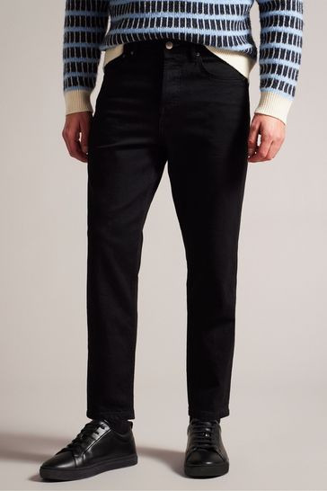 Ted Baker Black Dyllon Tapered Fit Stretch Jeans