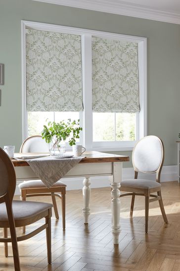 Laura Ashley Sage Green Parterre Made to Measure Roman Blind