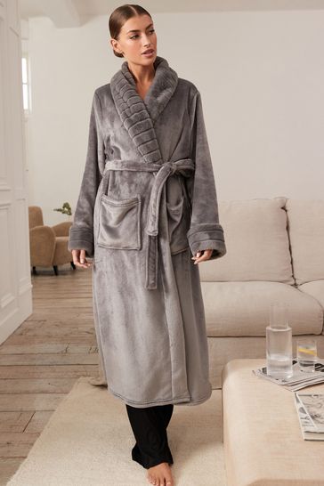 Buy Grey Supersoft Dressing Gown from the Next UK online shop