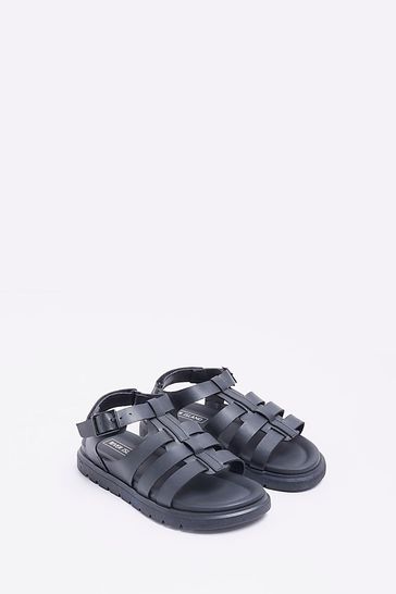 Buy River Island Black Boys Fisherman Sandals from Next Poland