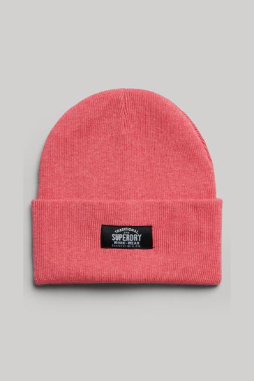 Buy Superdry Pink Classic Knitted Beanie Hat from Next Luxembourg