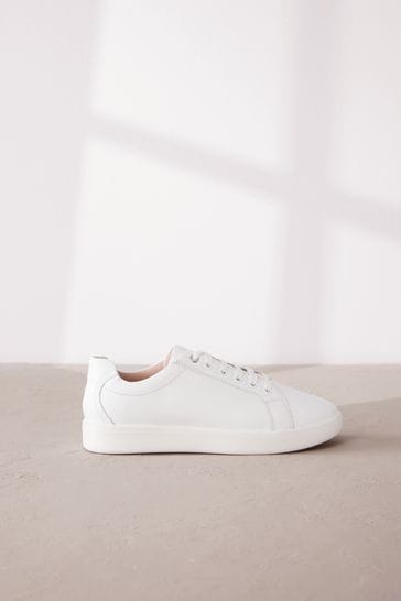 Buy Signature Leather Lace Up Trainers from the Laura Ashley online shop