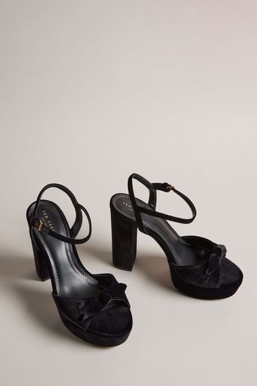 Velvet sale bow sandals