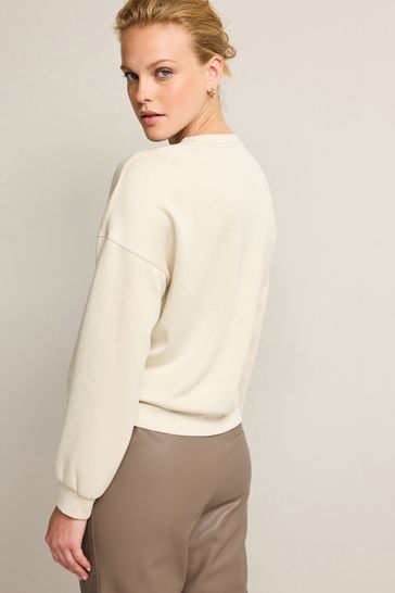Buy Ecru White La Vie En Rose Slinky Soft Touch Sweatshirt from Next Bahrain