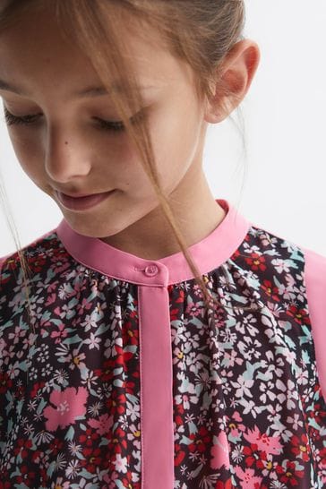 Buy Reiss Pink Camilla 9 14 yrs Floral Print Contrast Dress from Next Bahrain