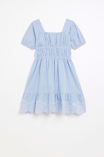 Blue online milkmaid dress