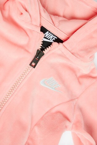 peach velour tracksuit