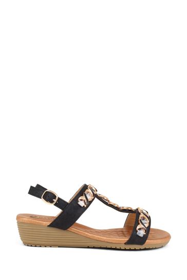 Pavers black sandals discount