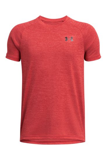 Under armour red t best sale shirt