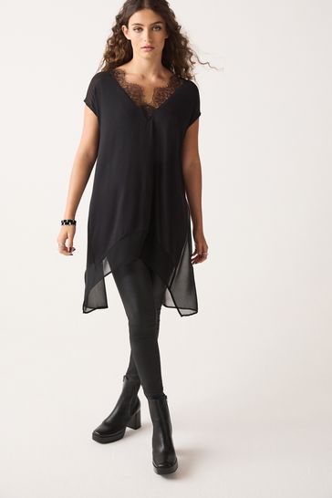 Black shop longline tunic