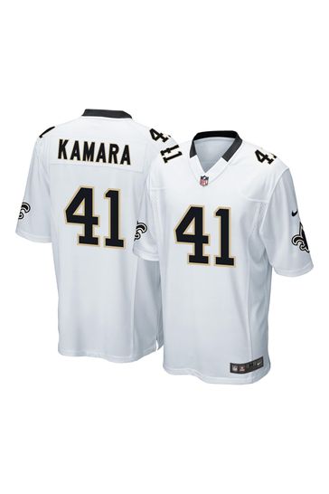 Nike White NFL New Orleans Saints Road Game Jersey - Alvin Kamara
