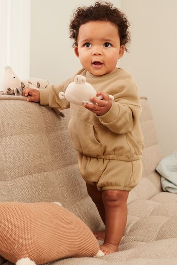 Buy Cream Yellow Cosy Sweatshirt and Bloomer Shorts Baby 2 Piece Set 0mths 2yrs from Next Luxembourg