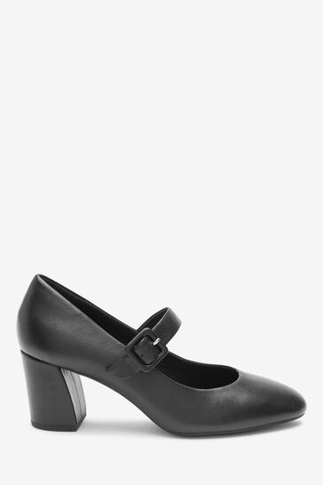 Black Forever Comfort® with MotionFlex Leather Mary Jane Shoes