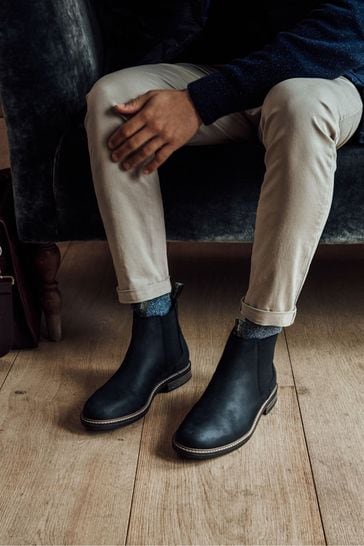Barbour farsley boots black discount