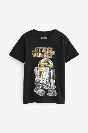 Buy R2D2 Black Star Wars Short Sleeve T Shirt 3 16yrs from Next