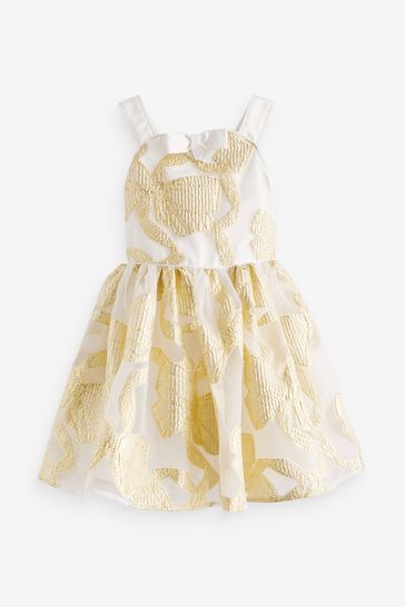 Ted baker white and gold dress top