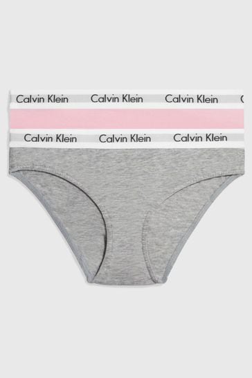 Calvin Klein Pink Modern Cotton Girls Bikini Underwears 2 Pack