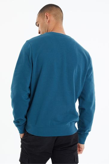 Blue crew top neck sweatshirt