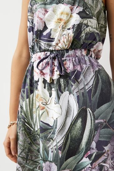 Navy floral discount dress next