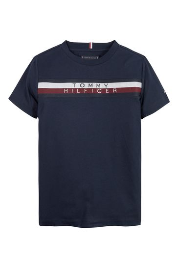 Tommy Hilfiger Blue Global Stripe T-Shirt