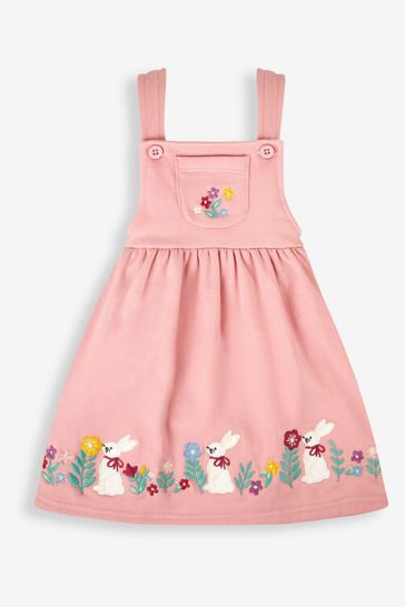 Girls pink pinafore dress store