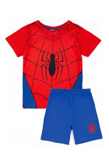 Vanilla Underground Blue Spiderman Vanilla Underground Boys Blue Licensing Short Pyjamas