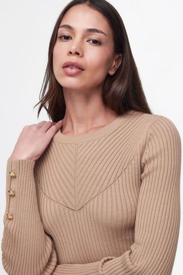 Barbour cable knit jumper womens store