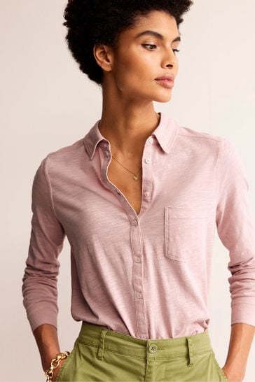 Boden Pink Amelia Jersey Shirt