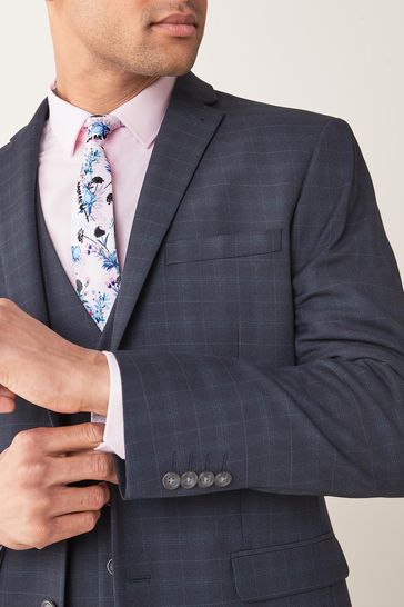 Blue check suit next discount