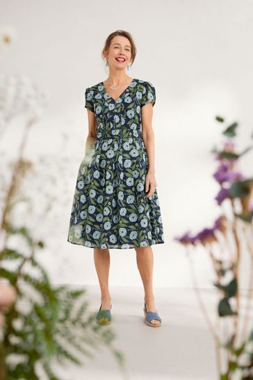 Buy Seasalt Cornwall Blue Villa Garden Tea Dress from Next Luxembourg