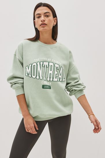 Sage Green Montreal Graphic Sweatshirt