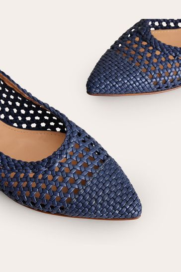 Blue ankle strap flats outlet