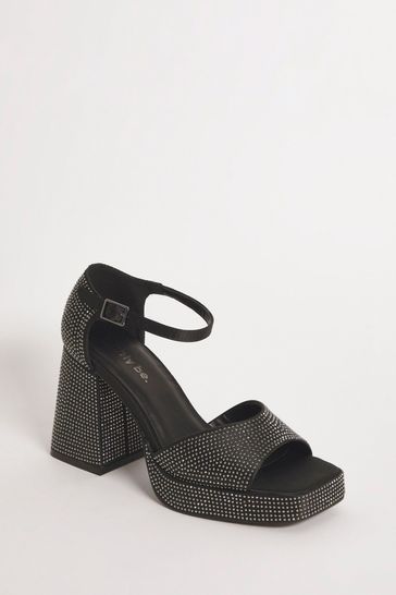 Buy Simply Be Diamante Platform Sandals In Wide Fit from Next Poland