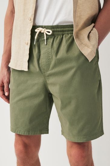 Khaki Green Garment Dye Docks Shorts