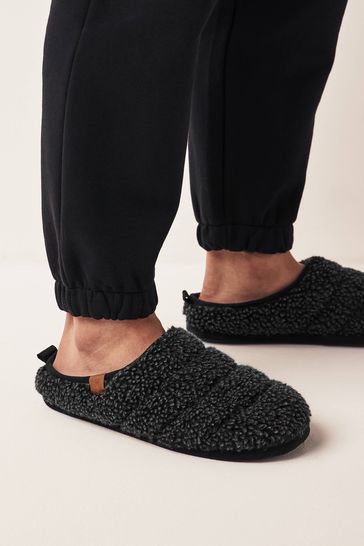 Mens hot sale padded slippers