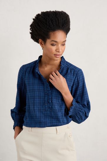 Blue gingham outlet shirt womens